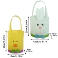 thumbnail image 3 of EclipseJewels Canvas Bunny & Chick Easter Bag – Printed Canvas Tote Gift Bag for Candy Storage, Easter Basket Alternative for Party Supplies, Holiday Decor & Festive Gift Wrapping,White, 3 of 5