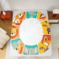 thumbnail image 5 of jejeloiu Kawaii Monkey Lions Bed Sheets,Safari Fox Elephant King Sheets For Kids 4pcs, 5 of 7