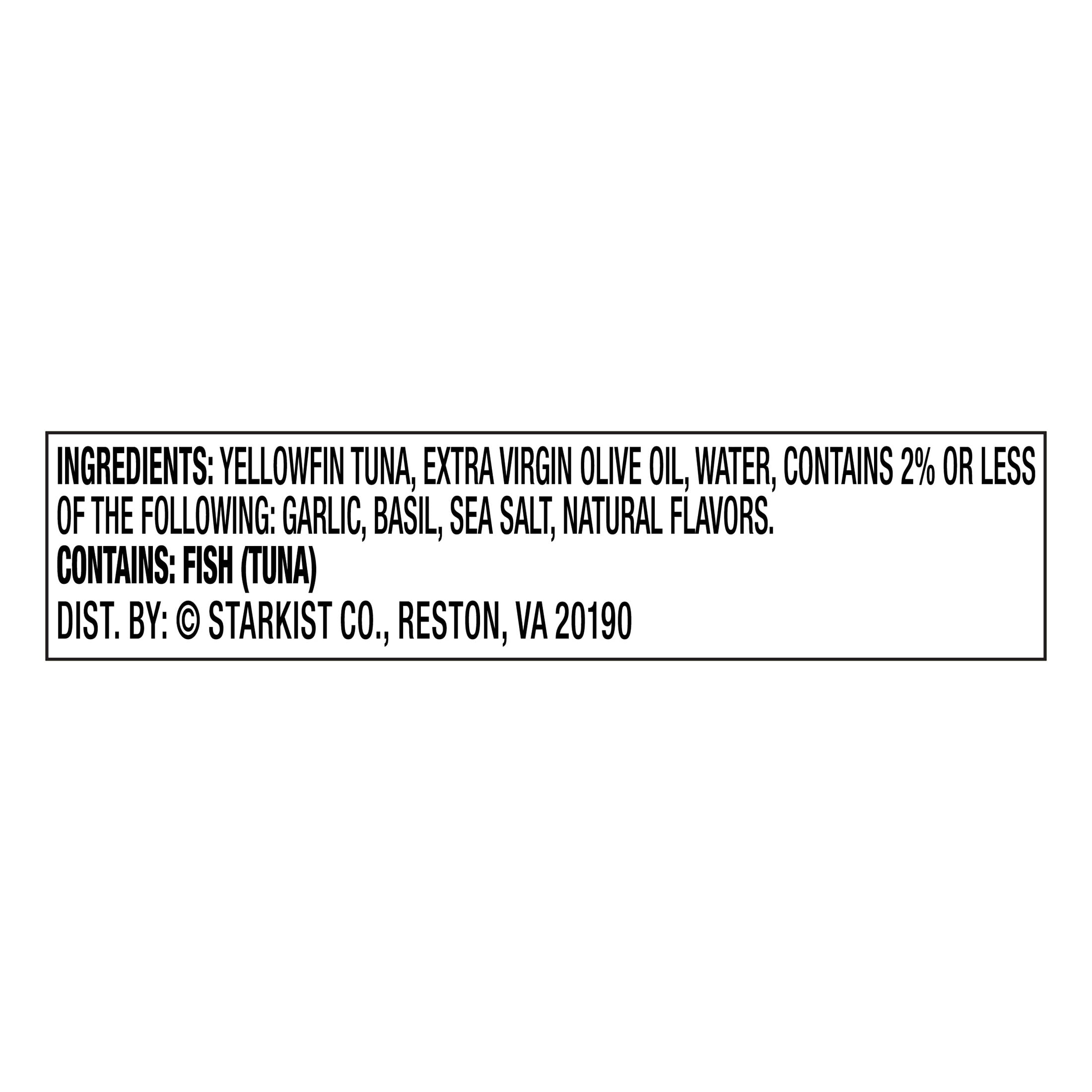 (12 pack) StarKist E.V.O.O. Solid Yellowfin Tuna with Basil Pesto, 28g Protein, 4.5 oz Can