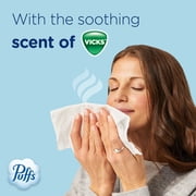 Puffs Facial Tissues Plus Lotion with the Scent of Vicks, 1 Cube Box, 48 Tissues Per Box