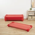 ECR4Kids Stackable Kiddie Cot, Standard Size, Red, 6Pack