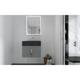 thumbnail image 6 of Nile 24" Gray Wood Floating Vanity with Black Top and Chrome Trim, 6 of 10