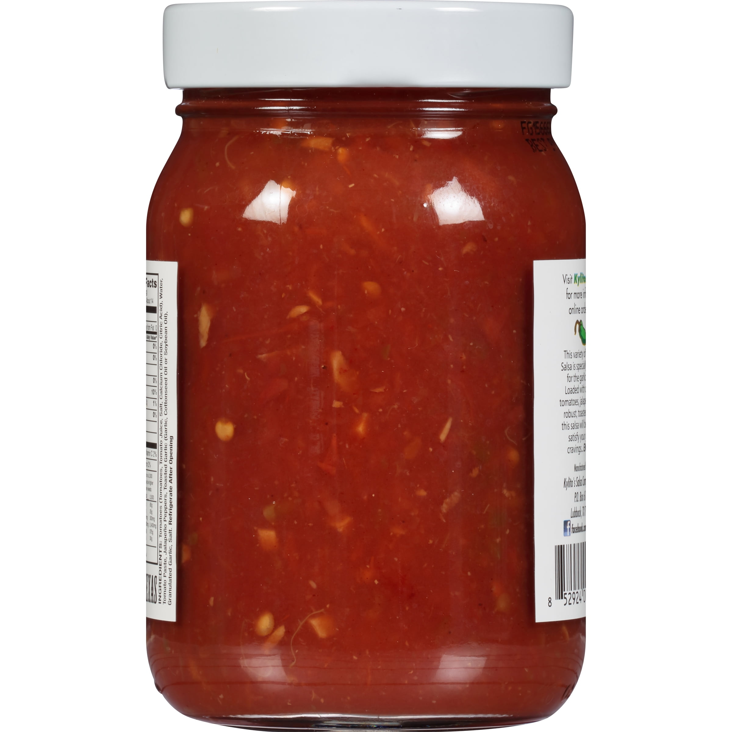(3 pack) Kylitos Salsa Medium Chunky Garlic, 16 oz, Gluten Free, No added MSG