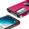thumbnail image 6 of For Samsung Galaxy A15 5G Kickstand Tough Hybrid with Built-in 360° Rotate Ring Stand Magnetic PC & TPU Slim Fit Shockproof Cover ,Xpm Phone Case [ Hot Pink ], 6 of 9