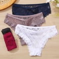 thumbnail image 4 of 3 Unids/Set Bragas De Mujer Ropa Interior Sexy Encaje Lencería Floral Calzoncillos Perspectiva Finetoo Diseño Señoras Pantyspangjing, 4 of 4