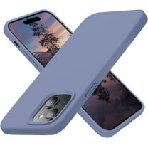 Designed for iPhone 15 Case,Silicone Ultra Slim Shockproof Protective Phone Case with [Soft Anti-Scratch Microfiber Lining], 6.1 inch, Lavender Gray