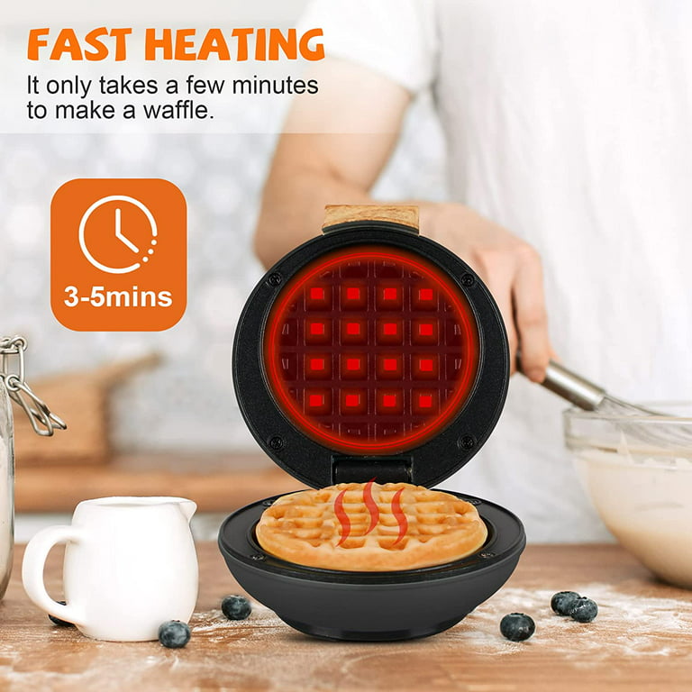 Non-Stick Mini Electric Waffle Maker Machine Double-Sided Heating