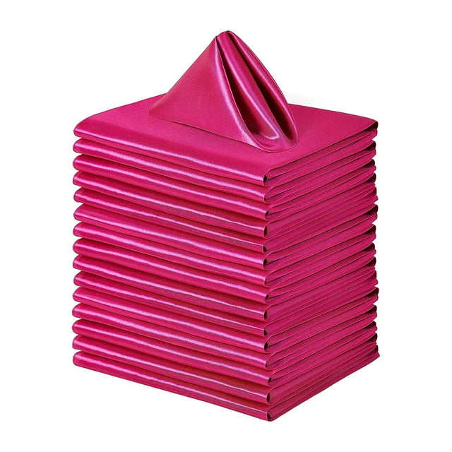 fastboy 20 Pcs Serviettes Carrées Douces et Confortables pour Repas Douillets Faciles à Nettoyer Serviette de Table Carrée Rose Rouge