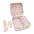thumbnail image 2 of Mini Jewelry Travel Case  Small  Portable Organizer Portable Display Storage Box For Rings Earrings Necklaces Gifts White, 2 of 6