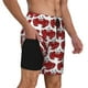 thumbnail image 2 of Balery Cute Red Crab Bañador para hombre, shorts de playa de secado rápido con entrepierna y forro de compresión-XX-Large, 2 of 6