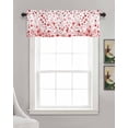 thumbnail image 3 of Red Polka Dot Kitchen Valances for Windows Farmhouse Linen Window Valance Curtain for Living Room Window Treatment Modern Art Abstract Watercolor Dot Valance Rod Pocket Topper Drape, 54 x 18 Inch, 3 of 6