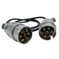 thumbnail image 2 of Enchufe de Remolque 7 pin a 7 pin con Cable Zócalo EU 12V Pieza para Coche Sunnimix Toma de enchufe de remolque 7 a 7pin, 2 of 8