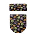 thumbnail image 5 of HELLHERO Smiley Pumpkin Pattern Soft Fits All Toilet Shapes Bathroom Toilet Cozy Set, Polyester Fabric, Stays in Place Toilet Bowl Cover, Elastic Edge, Washable, 5 of 8