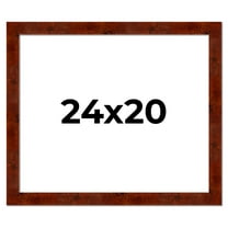 24x20 Walnut Brown Veneer Real Wood Picture Frame Width 1.75 inches | Interior Frame Depth 0.5