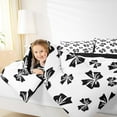 thumbnail image 4 of Manfei Cute Pink Bow Bedding Comforter Set,Lovely Bow Knot Twin Comforter Sets,White Black Bowtie Bedding Set For Princess,Breathable Home Decor Reversible,2pcs, 4 of 8