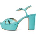 thumbnail image 4 of Schutz Keefa River Acqua Open Toe Buckle Ankle Strap Platforms Heeled Sandals (River Acqua, 10), 4 of 5