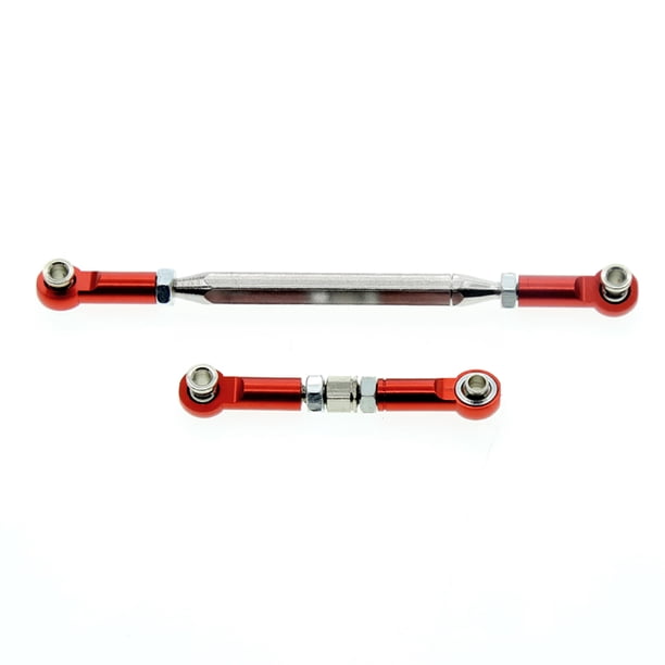 Bewildely 2 piezas de varilla de tracción de brazo de enlace de dirección de Metal extremos 1/12 modificación de camión de escalada sobre orugas Kits de construcción modelo Rojo Bewildely FN001386-02