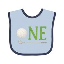 Inktastic Golf Themed First Birthday One Boys or Girls Baby Bib