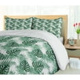 thumbnail image 4 of Ambesonne Leaf Duvet Cover Sets, Palm Mango Banana Tree, 2-Queen, Forest Green, 4 of 6