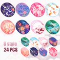 thumbnail image 2 of Ventilador plegable Gejoy de estilo japonés con 24 unidades para mujeres y hombres, 2 of 6