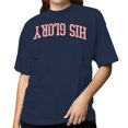 thumbnail image 2 of His Glory Christian Faith Women's Blue T-shirt, 2 of 3