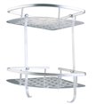 thumbnail image 4 of Aluminum 2-tier Bathroom Corner Storage Rack Organizer Shower Shelf (Silver), 4 of 6