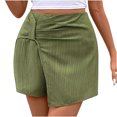 thumbnail image 2 of LOVZFMLL Summer Women's Border Texture Solid Color Skirts And Pants Green L, 2 of 5