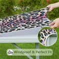 thumbnail image 6 of Pink and Blue Of Leopard Print Square Fitted Tablecloth with Elastic Edge,Square Table Cover,Washable Elastic Table Cover for Home Kitchen Party Decor 34"x34", 6 of 6