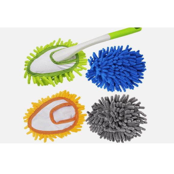 4 Pcs Microfiber Duster for Household Cleaning,Hand Washable Dusters,Replaceable