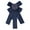 Deep Blue, variant on Women's Pretied Pin Closure Pom Poms Solid Color Bow Tie