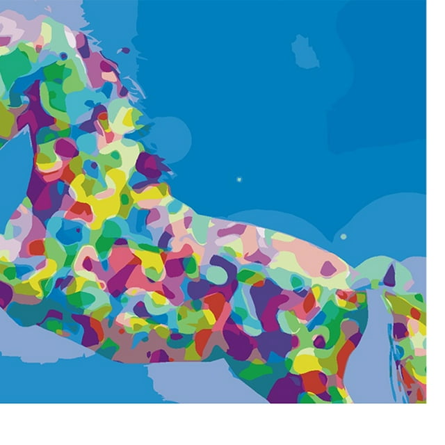 Pintura al sobre Pintura por s de números , Unicornio