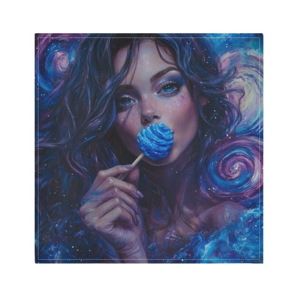 WOBOGO Mystery Woman Cloth Napkins 1 Piece Soft Elegant Touch Durable Absorbent Quick Drying for Elegant Dining