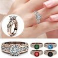 thumbnail image 4 of Rings for Women Ladies Ring Alloy Plated 14K Rose Gold Color Separation Ring Jewelry Gifts, 4 of 5