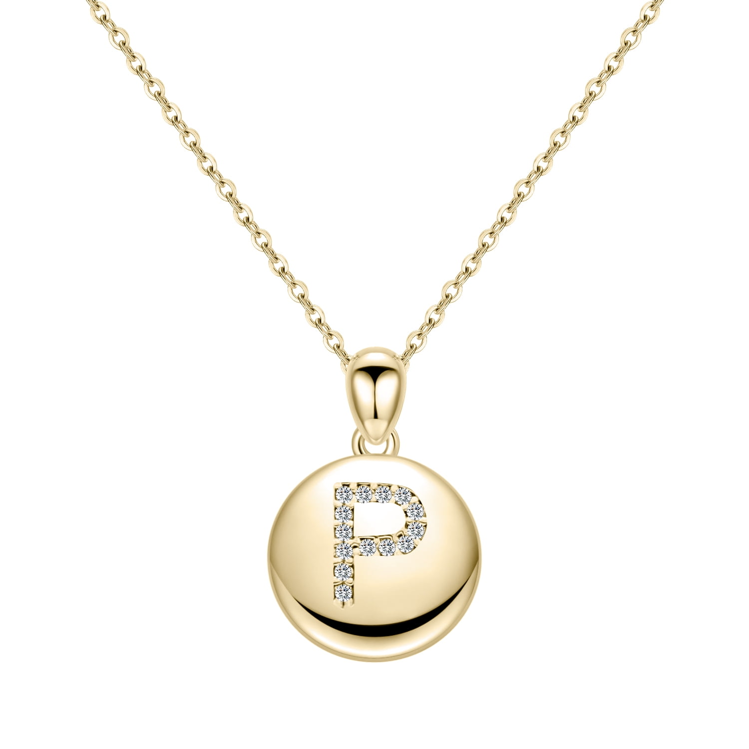 Personalized Necklace 14k Gold Filled Infinity Cross And Initial Disc 