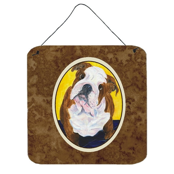 Carolines Treasures SS8415DS66 English Bulldog Aluminum Metal Wall or Door Hanging Prints, 6 x 6", Multicolor