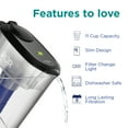 PUR PLUS 11 Cup Water Pitcher Filtration System, W 11.4" x H 10.4" x L