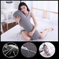 thumbnail image 5 of BH-JJSMGS Velvet Round Cervical Roll Cylinder Bolster Sleep Pillow with Removable Washable Cover, Full Moon Bolster for Knee/Leg/Neck Round Cylinder Pillow for Sleeping on Side or Back, 5 of 7