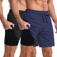 thumbnail image 7 of COOFANDY Men's 2 in 1 Running Shorts 2 Pack Athletic Shorts Quick Dry Lightweight Gym Training Workout Sports Shorts with Pockets, 7 of 7