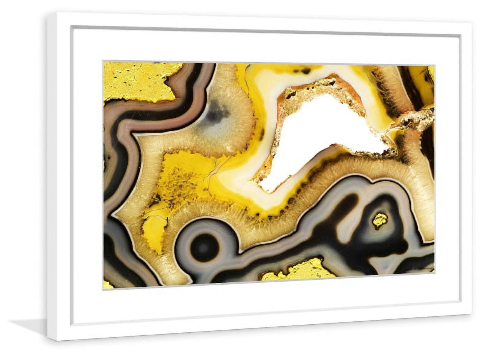 Marmont Hill - "Golden Mineral" Framed Painting Art Print