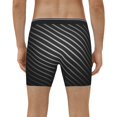 thumbnail image 7 of Black Stripe Silver Boxer Briefs Novelty Underwear With Fly Underwear For Men, 7 of 7