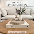 thumbnail image 3 of Bandeja decorativa OAKOA de resina beige para decoración de mesa de café, 3 of 6