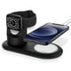 thumbnail image 2 of 2 en 1 Estación de Carga Escritorio Piel Cargador Soporte para Watch 10 9 7 6 3 1 Ultra 2/Se para Negro, 2 of 5