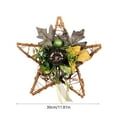 AgjDHH Halloween Decor, Halloween Wooden Five star Wall Hanging Maple