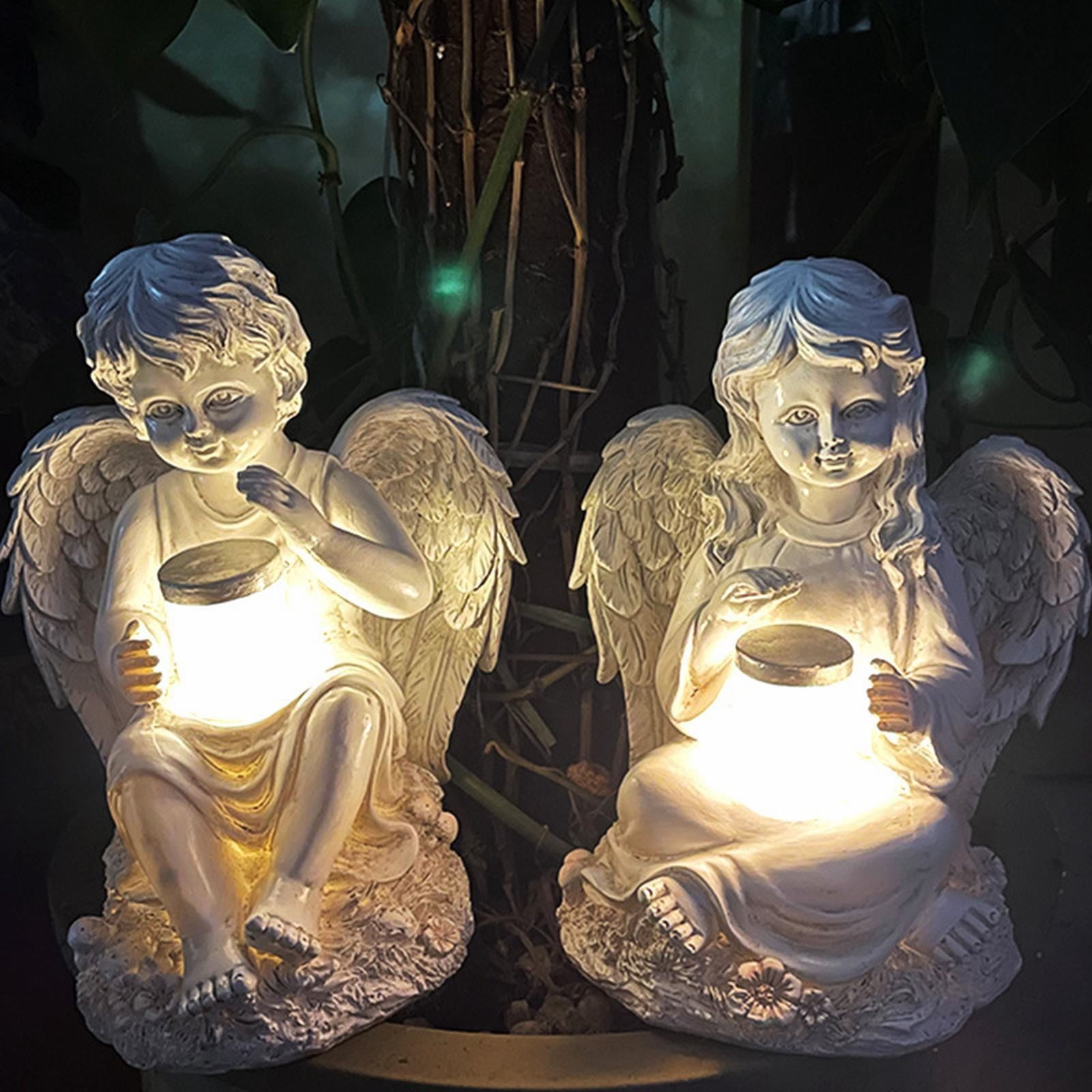 Clearance!Egooesam Decorative Lights Solar Light Craft Garden Light Delicate Angel Garden Decor Angel Statue Garden Decor Angel Statue Light Novel Angel Lamp Creative Angel Sculpture