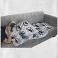 thumbnail image 6 of Eye Soft Flannel Fleece Throw Blanket, Cartoon Style Eyes Various Different Expressions Emoticons Humorous Funny, Cozy Plush for Indoor and Outdoor Use, 50" x 60", Pale Blue Black White, by Ambesonne, 6 of 6