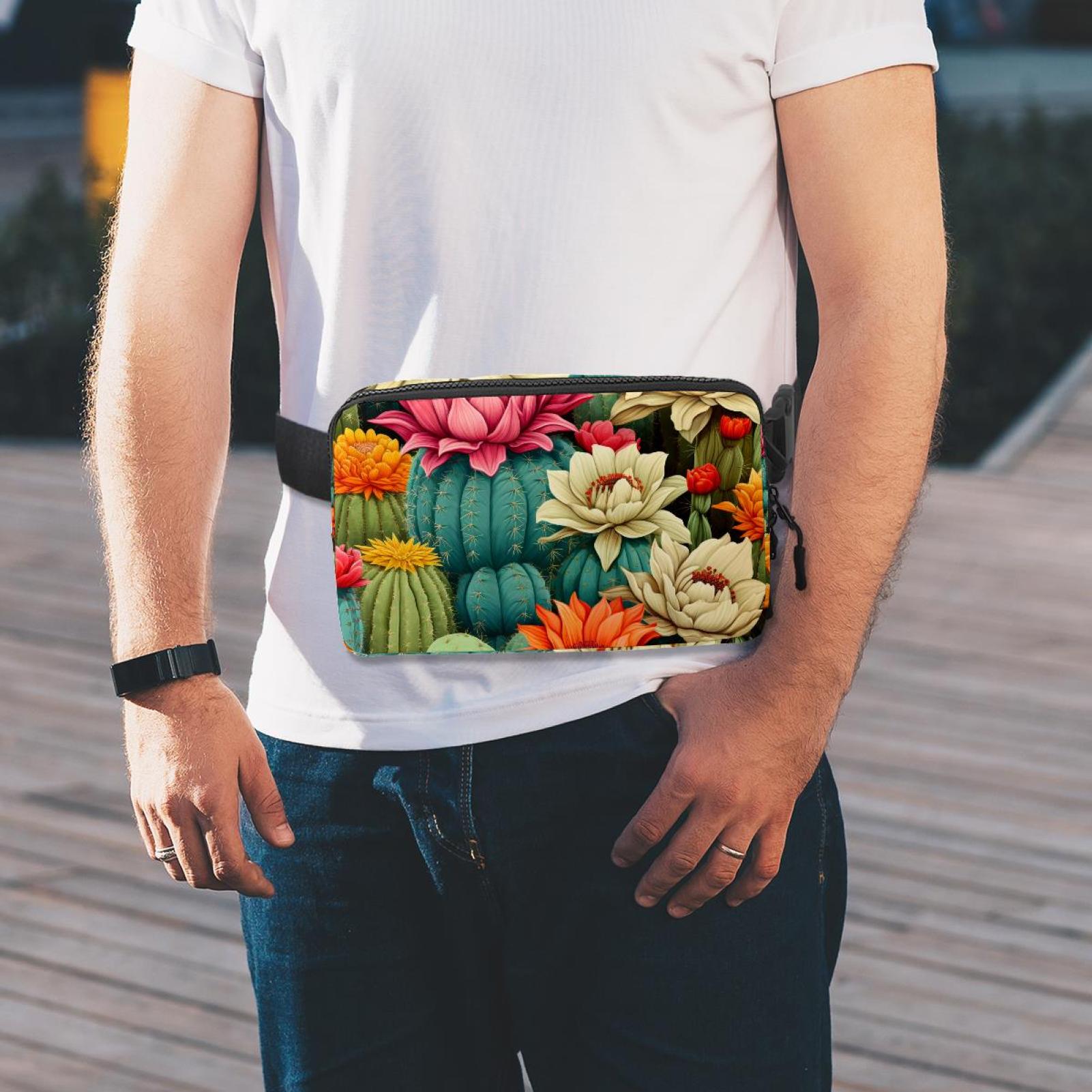 Cactus Running Belt Fanny Packs Waist Packs with Extension Strap Unisex Lightweight Adjustable