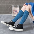 thumbnail image 6 of Picia Women Crew Soft Moisture-wicking Socks Blue Star Print Pattern Design Cotton Socks, One Size fit All, 6 of 9