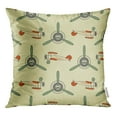thumbnail image 1 of RYLABLUE Modèle d'Avion Vintage Vieille Hélice Biplans et Symboles Avion Rétro Jeter Taie d'Oreiller Housse de Coussin, 1 of 1
