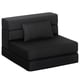thumbnail image 1 of YKITRDA Folding Sofa Bed Sleeper Chair, Convertible Futon Chair Bed with Pillow, Linen Fabric Floor Couch for Living Room, Guest Room, Apartment, Black, 1 of 11