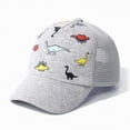 thumbnail image 2 of Gibobby Toddler Baseball Hat with Mesh Dinosaur Printed Adjustable Sun Cap for Kids 12 18 Months 1-4T Boys Summer Outdoor Beach Infant Sun Hat(3-5 Year,Grey), 2 of 6